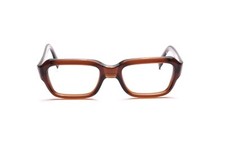 Vintage Brille 60er Jahre Herren Braun Acetat Pilot Qualität Fasung 50-22mm EG2