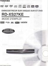 Toshiba RD XS 27 KE XS27KE France Mode d emploi Bedienungsanleitung Gebrauchsanl