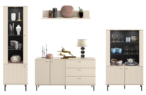 Wohnwand anbauwand teilig - anbauwand, 4-teilig