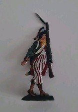 Vintage Zinnsoldat französischer Grenadier ,flach, 4 cm hoch, 50er / 60er Jahre