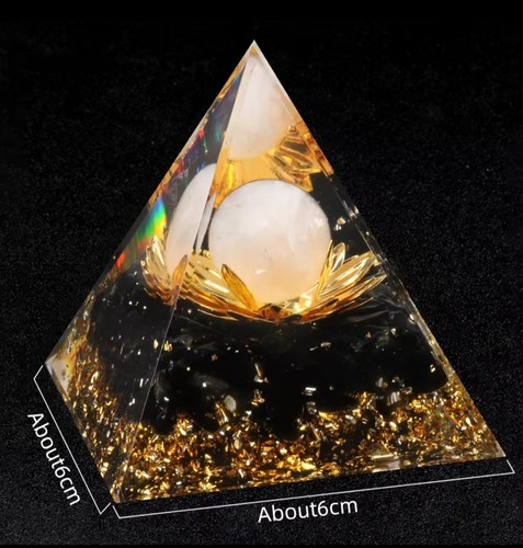 Quarz orgonit pyramide - quarz,