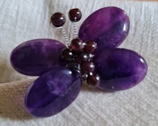 Edelstein Perlen Schmetterling Ring Verstellbarer Ring Handmade