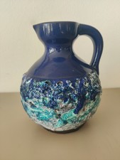 Fat Lava Vase Blau Vintage