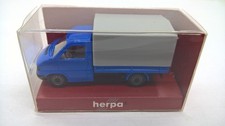 Herpa 041829 Volkswagen VW T4 Pritsche/Plane blau Plane hellgrau in OVP (81)