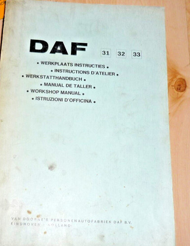 Daf 33 werkstatthandbuch - 33,