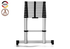 Premium Alu Teleskopleiter Softclose Arbeitshöhe 4,04 m Antirutsch