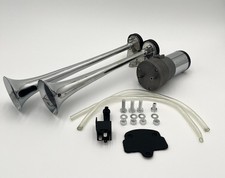 Fanfare Hupe Druckluft Horn Nebelhorn mit Kompressor und Schalte PKW LKW Trecker