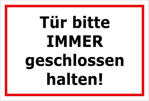 Aluminium schild tür bitte - aluminium-schild,