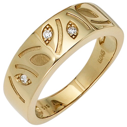 Damenring diamanten 585 gold - diamanten,