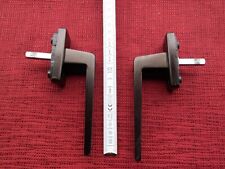 2 x ALDRA Fenstergriffe - Fensterbeschlag - braun - gebraucht