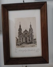 gerahmte Radierung Ludwigsburg