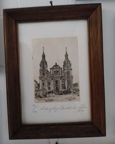 Gerahmte radierung ludwigsburg - gerahmte,