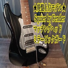 Squier by Fender Strat E-Gitarre Stratocaster schwarzes Obermodell