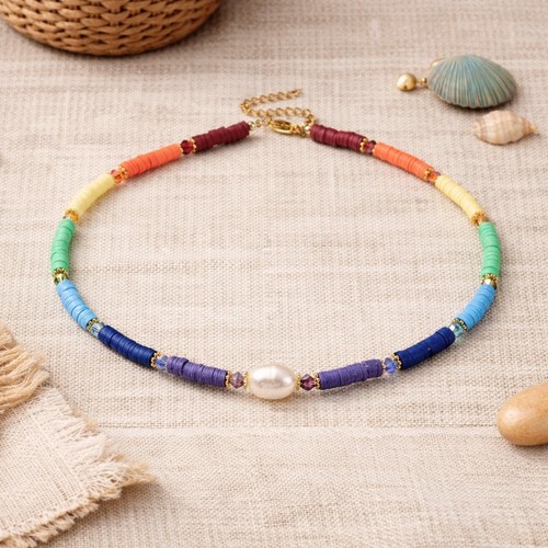 Bunte perlenkette mit - bunte,