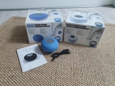 2x Bluetooth-Duschlautsprecher Dusche Badradio Lautsprecher wasserfest blau weiß