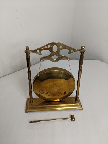 Vintage messing metall gong - messing,