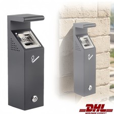 Edelstahl Aschenbecher Standaschenbecher Ascher Standascher Außen Innen 40CM DE