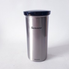 Senseo Paddose Aufbewahrungsdose silber / schwarzer Deckel Brabantia
