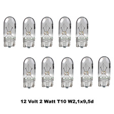 10 Stück 12V 2W W2,1x9,5d T10 Glühlampe Lampe Glassockellampe Glühbirne   K211w