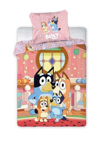 Bluey familie baby bettwäsche - bluey,