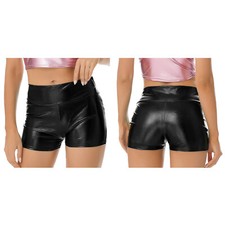 DE Sexy Damen Shorts Glänzend