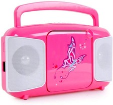CD Player Pink CD Spieler Radio Rosa FM Musikanlage Lautsprecher Bigben CD41BTL