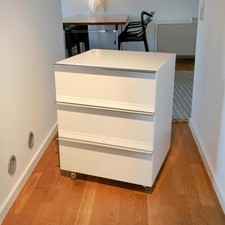 Piure Rollcontainer Horizon Lack Weiß Matt mit 3 Laden