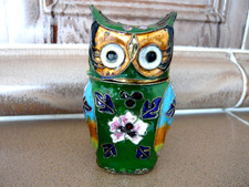 Cloisonne Eule Dose Figur