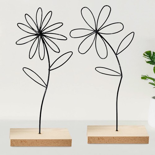 Metall blumen deko 2er - metall, set