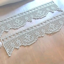 2 x Häkelgardinen in