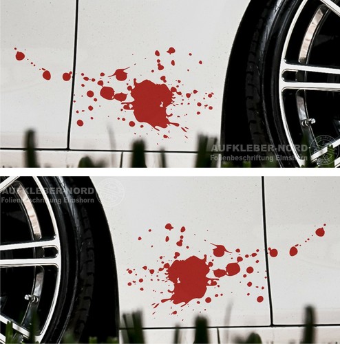 Aufkleber splash blut - aufkleber, 2x