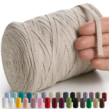 MeriWoolArt Baumwollgarn 10mm, 150m T-Shirt Garn für Stricken, Makramee, Häkeln