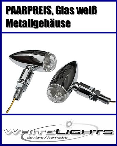Led blinker micro - bullet, chrom