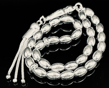 Gümüs Tesbih 925 Gümüş Arpa Kesim Tespih 925er Silber Gebetskette Sterlingsilber