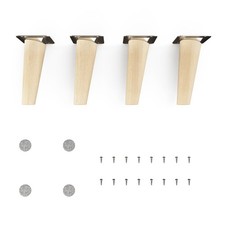 4x sossai® Holzfüße schräg
