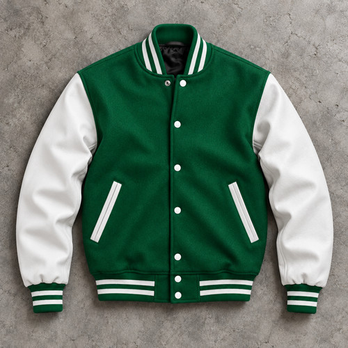 Men wool leather - wool, varsity