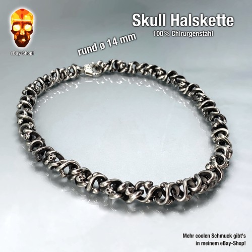 Skull halskette - mm,