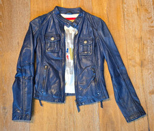 Lederjacke Oakwood, blau, Gr