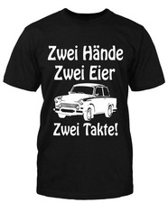 Hände Eier Trabbi T-Shirt Fun Moped DDR Herrentag Sprüche Simson Trabant Ossi 