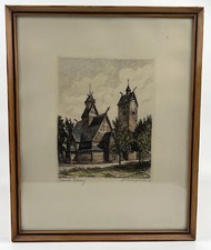 Antike kolorierte Radierung -