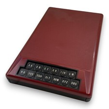 Vintage Telefonregister rot – mechanisch, alphabetisch, 70er Jahre Retro Design