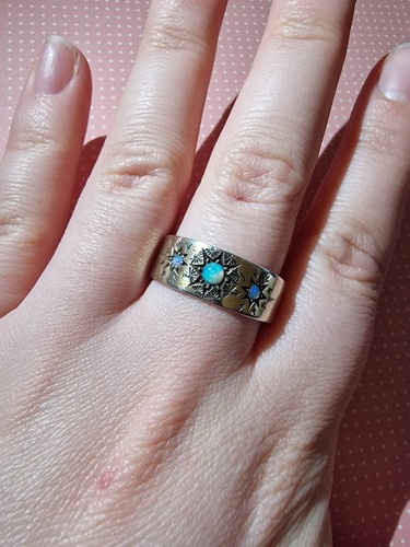 Jugendstil antik ring - ring, silber