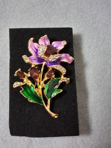 Schmuck brosche emaille strass - schmuck,
