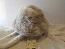 Hut / Kappe Echt Pelz , Pearl/