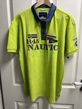 NAUTIC R45 Herren Polo Poloshirt Segel-Yacht Hemd Shirt Neonrün Grün Gr.XXXL 3XL