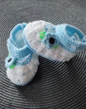 Babyschuhe gestrickt Ballerina