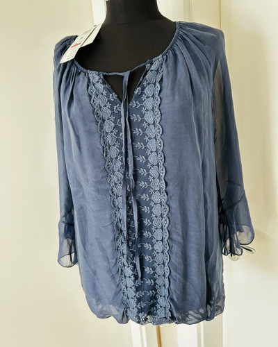 Cartoon damen bluse - cartoon, blau