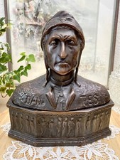 Alte Bronze Büste Dante