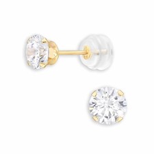 14k gold stud earrings 5mm - stud,