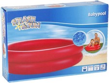 SPLASH FUN SF Baby-Pool uni mit aufblasbarem Boden, Ø 85 cm Planschbecken Rot